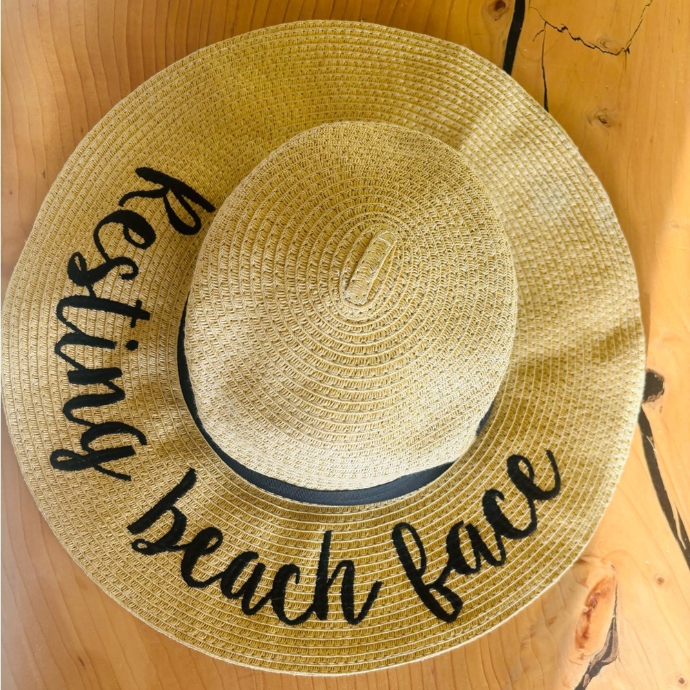Resting Beach Face Straw Sun Hat